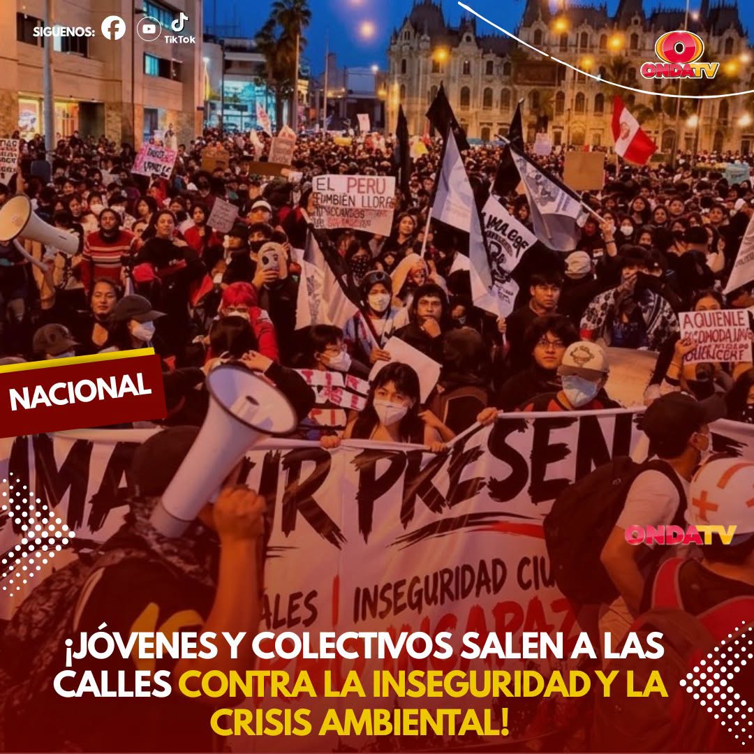 JÓVENES Y COLECTIVOS SALEN A LAS CALLES CONTRA LA INSEGURIDAD Y LA CRISIS AMBIENTAL